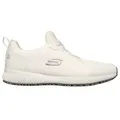 Skechers Arbeitsschuhe Herren SQUAD SR, Rutschhemmender Sneaker mit Memory Foam Arbeitsschuh Wasser- & schmutzabweisend - Relaxed Fit, mehr Platz für Komfort weiß 40 EU