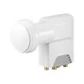 Wentronic Goobay Universal Quad LNB, Weiß-Grau - digitaler SAT-LNB (DVB-S2) für 4 Teilnehmer (4K/HDTV/3D Empfang) (67272)