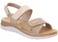 Rohde Damen Sandale gepolsterte Lederdecksohle Klettverschluss Baviera 1307, Größe:37 EU, Farbe:Beige