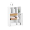 SoBuy Bücherregal mit Schublade, Regal für Büro & Zuhause, Fächer + Schublade für kleine Räume, bis 65kg, Weiß 72x110x30cm STR11-WN