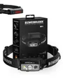 Zweibrüder ZB9H Stirnlampe 2000 Lumen, mit Rotlicht, Auto-Focus, USB-C aufladbar, Rücklicht, 21700 Akku und integriertem Ladekabel, LED, Headlamp, Kopflicht für Outdoor, Arbeit und Einsatz