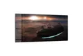 DEQORI Glasbild 'Millennium Falcon Dunkel', 'Millennium Falcon Dunkel', Glas Wandbild Bild schwebend modern