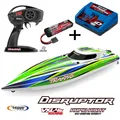 TRAXXAS # TRX106064-4-GRN DISRUPTOR grün 26 Zoll Boot +3S Akku +8A Lader Sparset