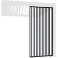 Weide Vertikale Lamellenwand für Weide Pergola 1,23m in Anthrazit aus Aluminium