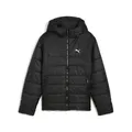 PUMA Unisex Kinder Hooded Padded Jacket Mantel, Puma Schwarz, 140 EU