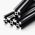 VEVOR 4er Set Aluprofil 1200 mm T-Nut 2020 Aluminium-Strangpressprofil, eloxierte Linearschiene nach europäischem Standard, Nutenprofil für 3D-Drucker, CNC-Maschine DIY, Lasergravur, Schwarz