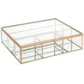 Schmuckschatulle Mood - Glas Und Metall - Goldfarben - 27x7 -5 Cm Atmosphera Créateur D'Intérieur