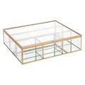 Atmosphera - Schmuckschatulle "Mood" - Glas und Metall - goldfarben - 27x7-5 cm - Gold
