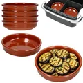 MamboCat 6er Set Airfryer Tonschalen rund I Ø16 cm, 250 ml I Tapas- & Auflaufformen aus Ton I Servierschalen für Ofen, Airfryer, Brunch & Buffet I mittelgroße Cazuela I Antipasti