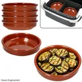 6er Set Airfryer Tonschalen rund Ø16cm 250ml Tapas Cazuela Antipasti Kuchen