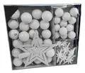 Spetebo Christbaumschmuck Christbaumschmuck 45 Teile Set - weiß (45-tlg), Shatterproof Deko Weihnachtskugeln bruchsicher - Christbaumschmuck