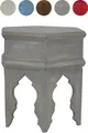 Marrakesch Orient & Mediterran Interior Beistelltisch Orientalischer Vintage Beistelltisch Hocker Inam Grau (1-St), Handarbeit