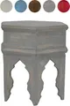 Orientalischer Vintage Beistelltisch Hocker Inam Grau