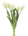 Kunstblume Tulpenbündel Parrot 52cm Real-Touch Tulpenstrauß mit 6 Tulpen Ostern, mucPlants