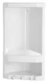 Gedy Ablageregal JUNIOR Eckregal 2-Fach, 189x385x139 mm, Thermoplast, weiß, Gedy-8079