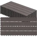 WOLTU WPC Terrassendielen Holz-Optik 30x60cm 6 Stück/1 m² Coffee