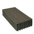 Woltu Wpc Terrassenfliesen Terrassendielen Holz-optik 30x60cm, Fliese Bodenfliese Klickfliese Mit Klicksystem Bodenbelag (6 Stück / 1 M2) Coffee