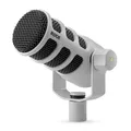 RØDE PodMic USB Dynamisches Rundfunkmikrofon mit XLR- und USB-Anschluss für Podcasting, Streaming und Content-Erstellung (Weiß)