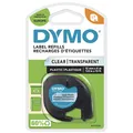 DYMO® Original Schriftband für LetraTag, Plastik - schwarz auf transparent S0721530