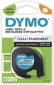 DYMO LT Etikettenband S0721530 schwarz auf transparent 12 mm x 4 m selbstklebend