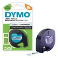 DYMO Schriftband LetraTag 16951 S0721530, 12 mm, schwarz auf transparent, 1...