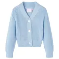 vidaXL Kinder-Strickjacke Mädchen Langarm Pullover Kinderjacke Jacke Pulli Blau 92