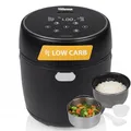 Tristar Digitaler Reiskocher mit Low-Carb-Funktion, 8 Automatikprogramme, 0,6 L Reis Kapazität, Digitales Bedienfeld, Leicht zu Reinigen, RK-6238