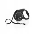 Flexi Hundeleine ausziehbar 5m bis 25kg schwarz/silber Band Black Design M