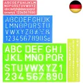4-teiliges Buchstaben-Schablonen-Set aus Kunststoff, Alphabet-Schablone,