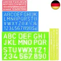 4-teiliges Buchstaben-Schablonen-Set aus Kunststoff, Alphabet-Schablone,