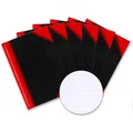 Notizbuch A4 liniert, 192 Seiten, 70 g/m², Hardcover, schwarz, 6 Stück