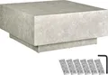 tectake® Couchtisch Lasley inkl. Bodenschoner, Belastbarkeit 45 kg