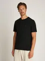 Tommy Hilfiger T-Shirt ESSENTIAL REGULAR FIT SOLID mit Stickerei unifarben, casual, Baumwolle, Rundhals