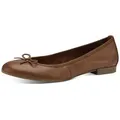 Tamaris Ballerina Flats, Slipper, Businessschuh mit dekorativer Schleife braun 37 EU