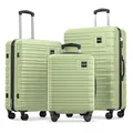 Travely Polycarbonat Koffer Set 77cm, 67cm, Handgepäck Koffer in einem Set, Sehr robuste Reisekoffer mit sanften Rollen & TSA Schloss, Reisekoffer