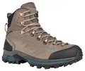 Lowa Wanderschuhe Randir Mid GTX (Trekking, Veloursleder, wasserdicht) steinbraun/petrol Damen, Größe Euro (US): 41,5 (9,5)