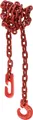 Vierkantkette mit Schlinghaken und Chokerhaken zul. Zugkraft LC 4500 daN, Länge 1,8 m, Kette Ø bis 8 mm
