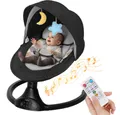 Insma Babywippe elektrisch Babyschaukel 5 Gang Schaukelstuhl Baby, 5-Punkt Sicherheitsgurt, 0-12 Monat max. 9kg