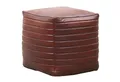 Marrakesch Orient & Mediterran Interior Pouf Vintage Pouf Sitzkissen aus Leder Janeiro eckig 45cm (1-St), Handarbeit