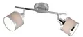 Trio Leuchten Spotbalken Arosa 812100206, Metall Chrom, Schirm Stoff, exkl. 2x E14