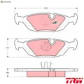 BREMSBELAGSATZ SCHEIBENBREMSE GDB299 FÜR ALPINA BMW 3/E0/Convertible 5/E28 6 B6