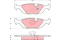 Bremsbelagsatz hinten TRW GDB299