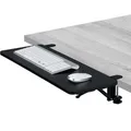 Relaxdays Schreibtischverlängerung MDF Stahl Schwarz zum Anklemmen Klappbar 65 cm x 29 cm x 12 cm