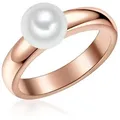 Valero Pearls Silberring roségold, mit Süßwasser-Zuchtperlen goldfarben 60