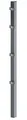Alberts 677718 Zaunpfosten mit Klemmlasche und Zubehör | feuerverzinkt, anthrazit kunststoffbeschichtet (RAL 7016) | Länge 1750 mm | 60 x 40 mm