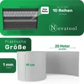 Novatool PREMIUM PP 50m Rollen Sichtschutzstreifen für Doppelstabmattenzaun FENSTER GRAU für 20 Reihen Stabmattenzaun Sichtschutzstreifen langlebig