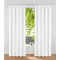 OTTO home Vorhang Raja, Gardinen mit Kräuselband, Vorhänge Wohnzimmer (2 St), Kräuselband, blickdicht, Polyester, 2er-Set, Bestseller, einfarbig, modern, pflegeleicht, Mikrofaser weiß 140 cm x 225 cm
