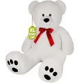 monzana® Teddybär L - XXXL 50-175cm Weiches Fell Schleife Tatzendruck Geschenk Plüschtier Kuscheltier Stofftier Riesen Teddy Bär