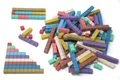 Wissner® aktiv lernen Lernspielzeug Rechenstäbe in 10 Montessori-Farben (100 Stück), RE-Wood® (100-St), RE-Wood®