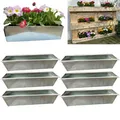6x verzinkt Blumenkasten für Balkonkasten Europalette Einsatz Pflanzkasten 38cm